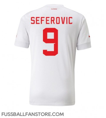 Schweiz Haris Seferovic #9 Replik Auswärtstrikot WM 2022 Kurzarm